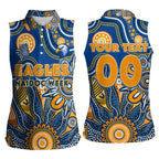 Personalised Eagles NAIDOC Week 2024 Women Sleeveless Polo Shirt Aussie Aboriginal Art
