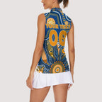 Personalised Eagles NAIDOC Week 2024 Women Sleeveless Polo Shirt Aussie Aboriginal Art