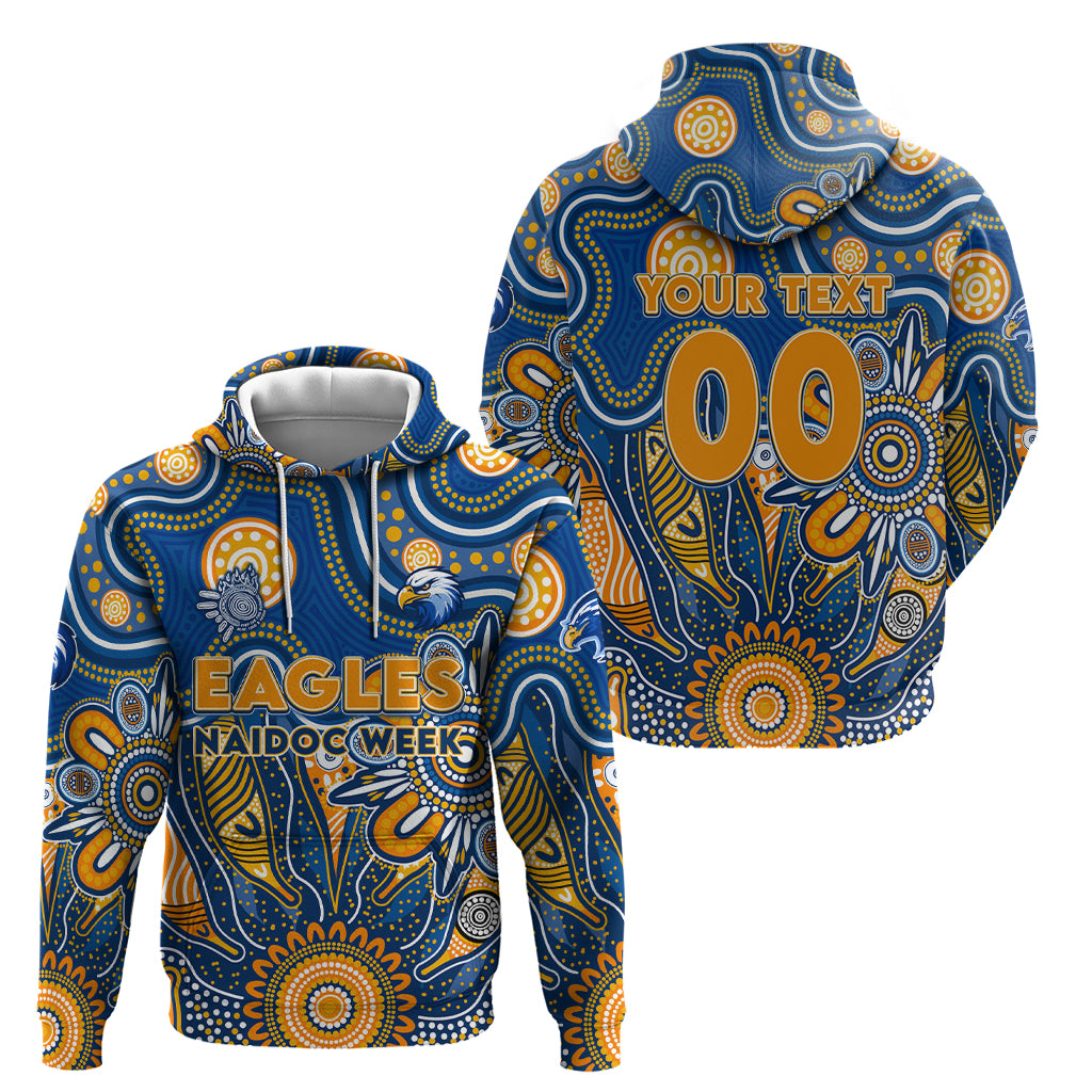 Personalised Eagles NAIDOC Week 2024 Zip Hoodie Aussie Aboriginal Art