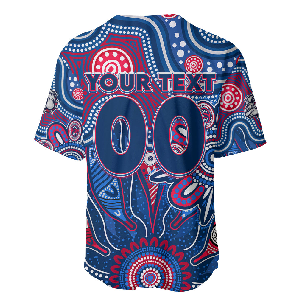 Personalised Bulldogs NAIDOC Week 2024 Baseball Jersey Aussie Aboriginal Art