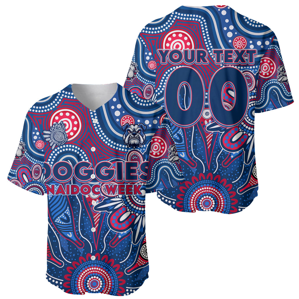 Personalised Bulldogs NAIDOC Week 2024 Baseball Jersey Aussie Aboriginal Art