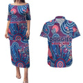 Personalised Bulldogs NAIDOC Week 2024 Couples Matching Puletasi and Hawaiian Shirt Aussie Aboriginal Art