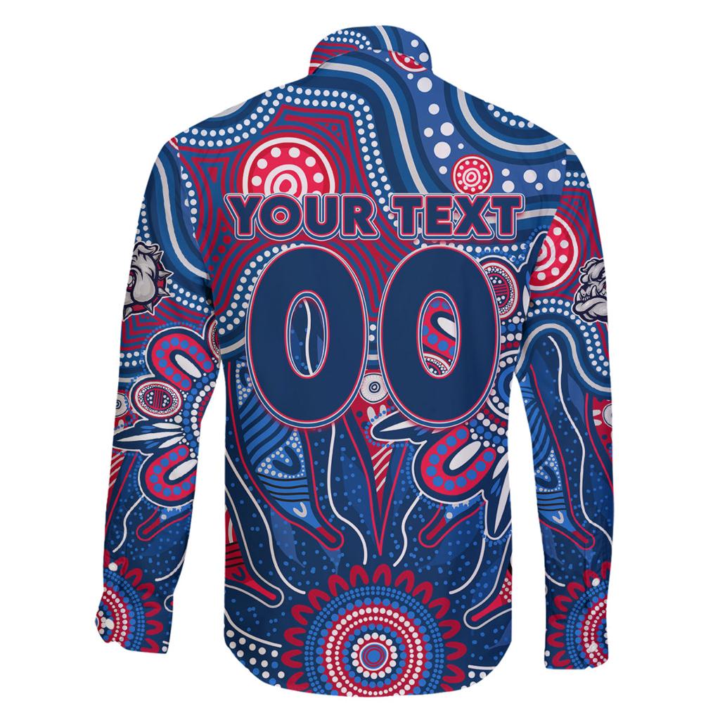 Personalised Bulldogs NAIDOC Week 2024 Family Matching Long Sleeve Bodycon Dress and Hawaiian Shirt Aussie Aboriginal Art