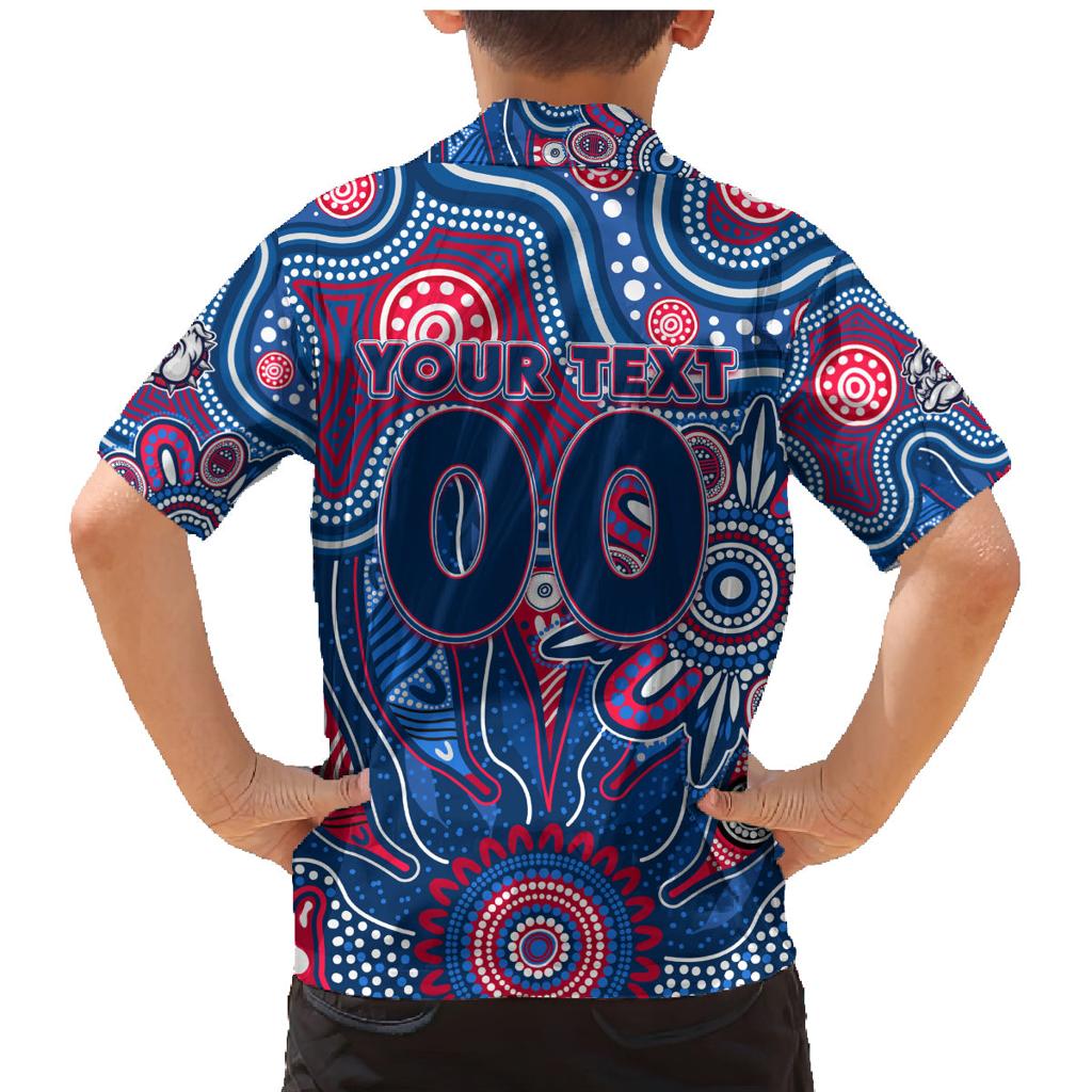 Personalised Bulldogs NAIDOC Week 2024 Family Matching Mermaid Dress and Hawaiian Shirt Aussie Aboriginal Art