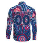 Personalised Bulldogs NAIDOC Week 2024 Family Matching Short Sleeve Bodycon Dress and Hawaiian Shirt Aussie Aboriginal Art