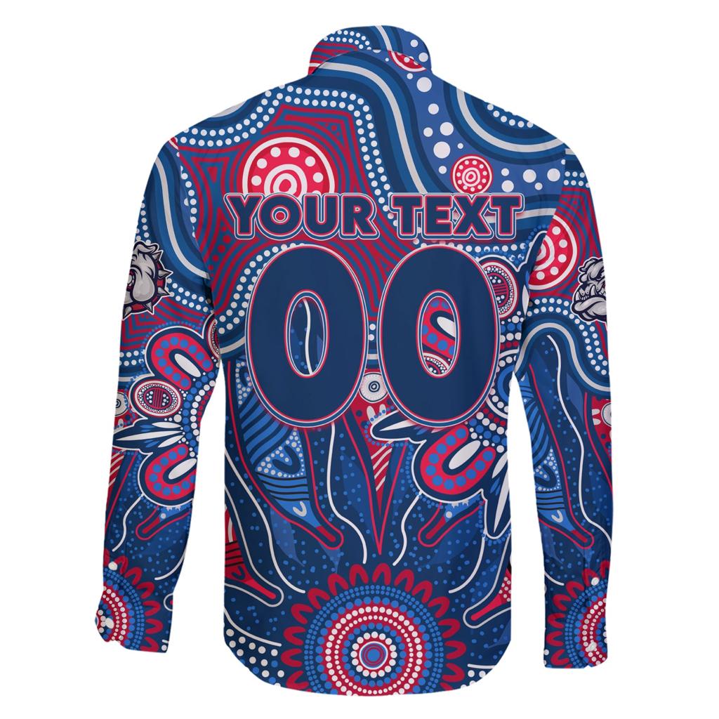 Personalised Bulldogs NAIDOC Week 2024 Family Matching Short Sleeve Bodycon Dress and Hawaiian Shirt Aussie Aboriginal Art