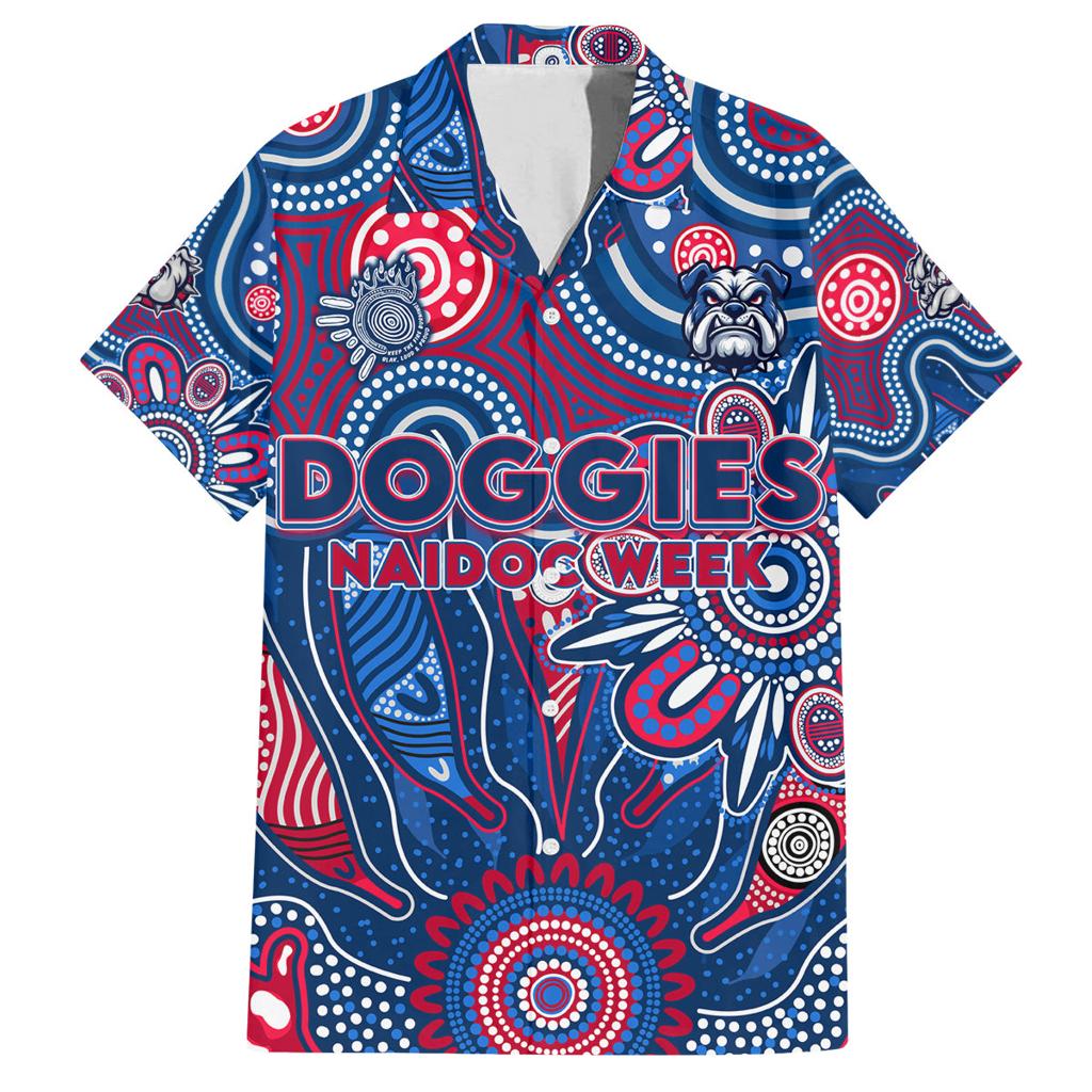 Personalised Bulldogs NAIDOC Week 2024 Family Matching Summer Maxi Dress and Hawaiian Shirt Aussie Aboriginal Art