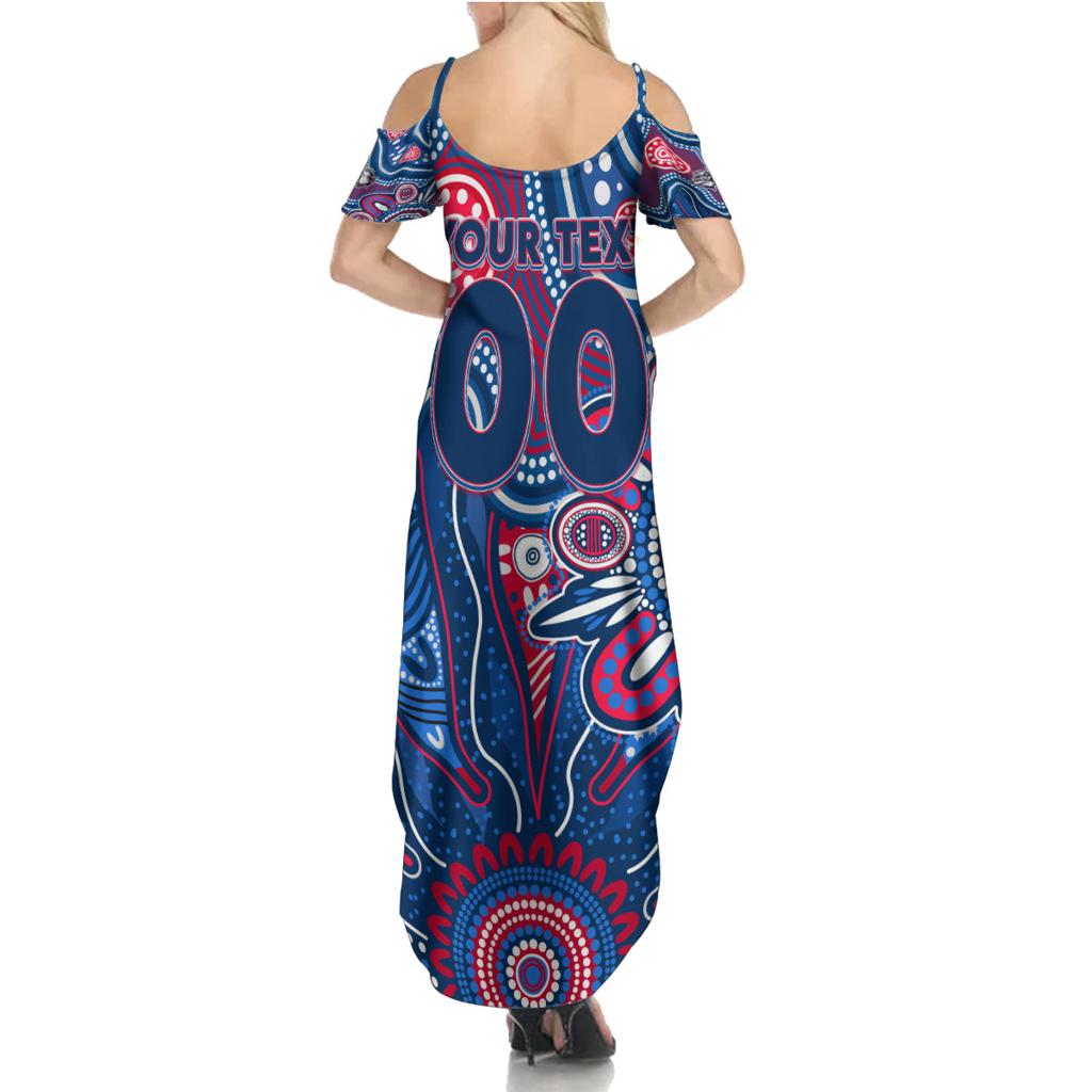 Personalised Bulldogs NAIDOC Week 2024 Family Matching Summer Maxi Dress and Hawaiian Shirt Aussie Aboriginal Art