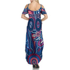 Personalised Bulldogs NAIDOC Week 2024 Family Matching Summer Maxi Dress and Hawaiian Shirt Aussie Aboriginal Art