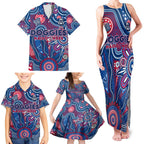 Personalised Bulldogs NAIDOC Week 2024 Family Matching Tank Maxi Dress and Hawaiian Shirt Aussie Aboriginal Art
