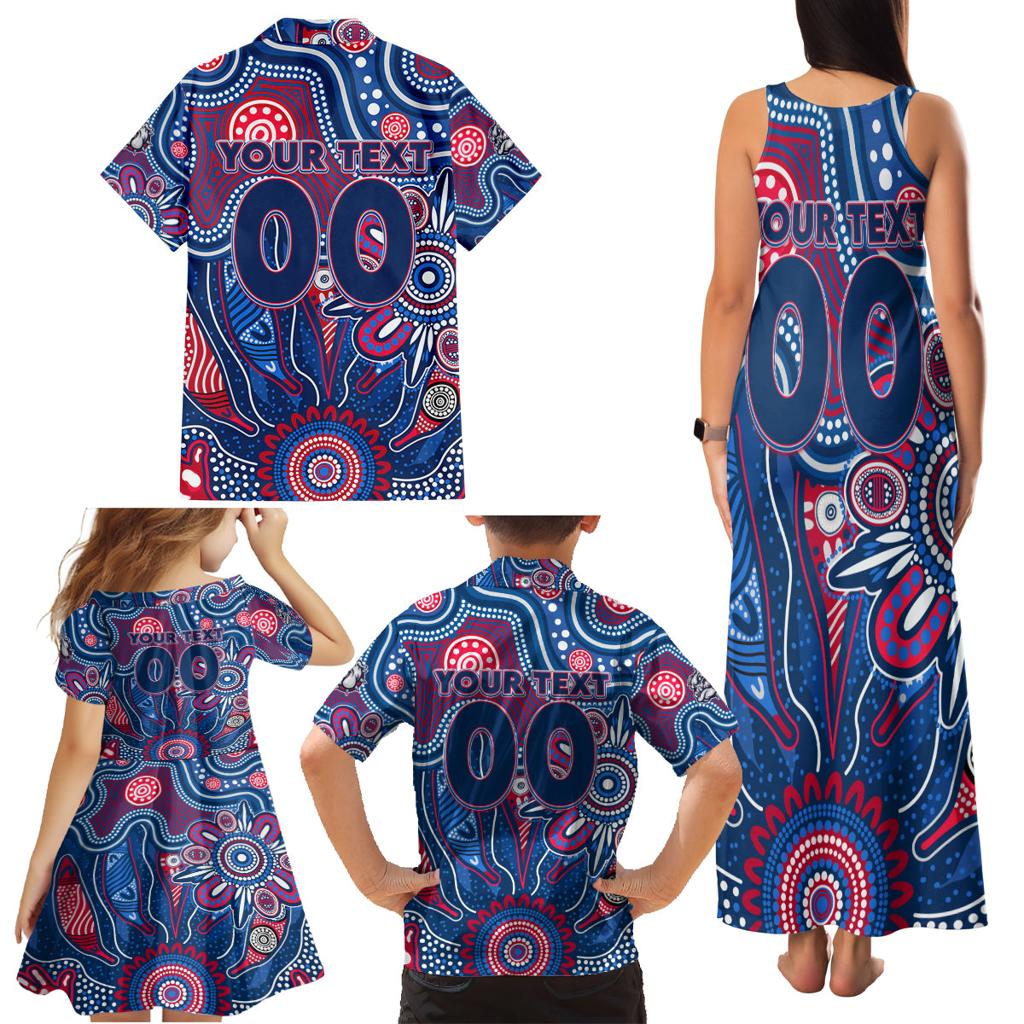 Personalised Bulldogs NAIDOC Week 2024 Family Matching Tank Maxi Dress and Hawaiian Shirt Aussie Aboriginal Art