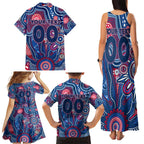 Personalised Bulldogs NAIDOC Week 2024 Family Matching Tank Maxi Dress and Hawaiian Shirt Aussie Aboriginal Art