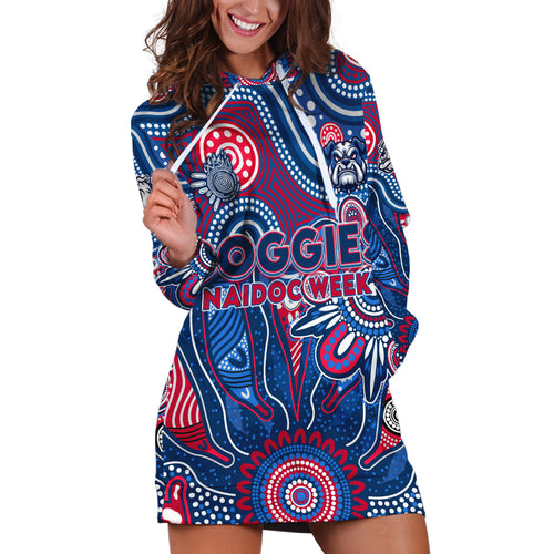 Personalised Bulldogs NAIDOC Week 2024 Hoodie Dress Aussie Aboriginal Art