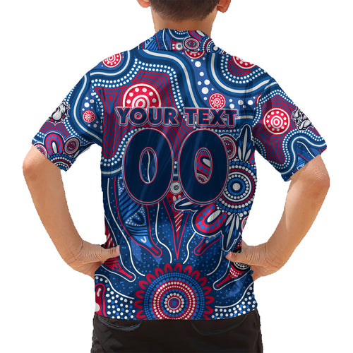 Personalised Bulldogs NAIDOC Week 2024 Kid Hawaiian Shirt Aussie Aboriginal Art