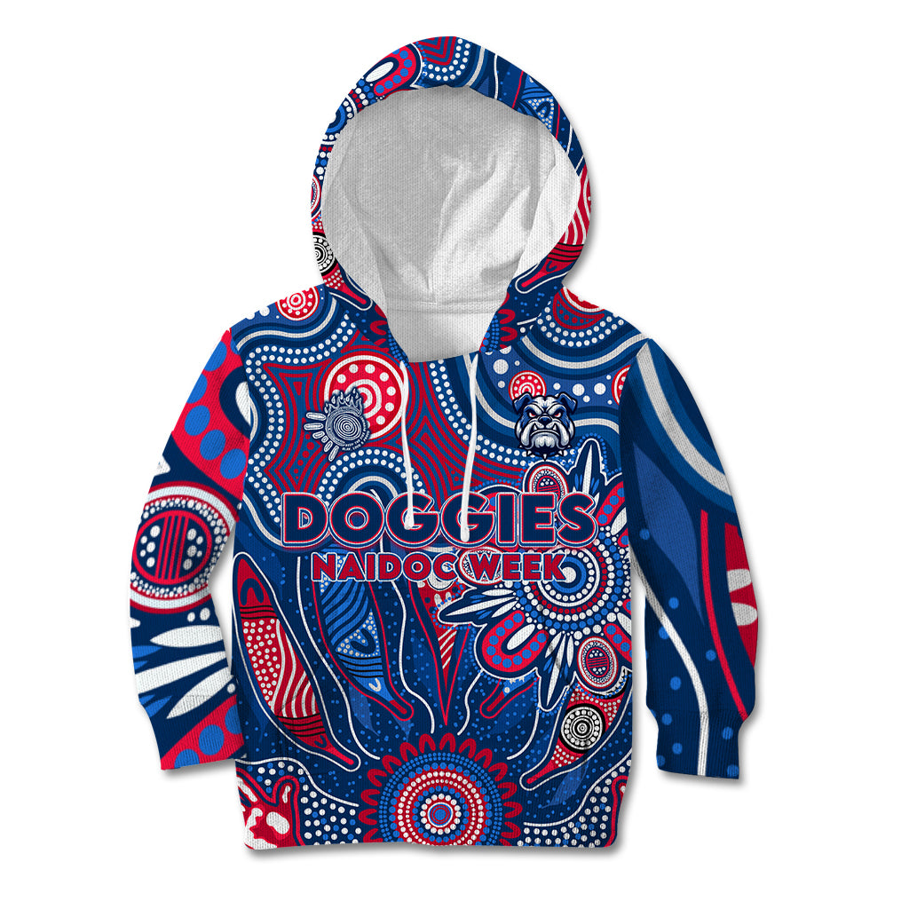Personalised Bulldogs NAIDOC Week 2024 Kid Hoodie Aussie Aboriginal Art