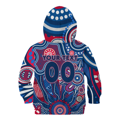 Personalised Bulldogs NAIDOC Week 2024 Kid Hoodie Aussie Aboriginal Art