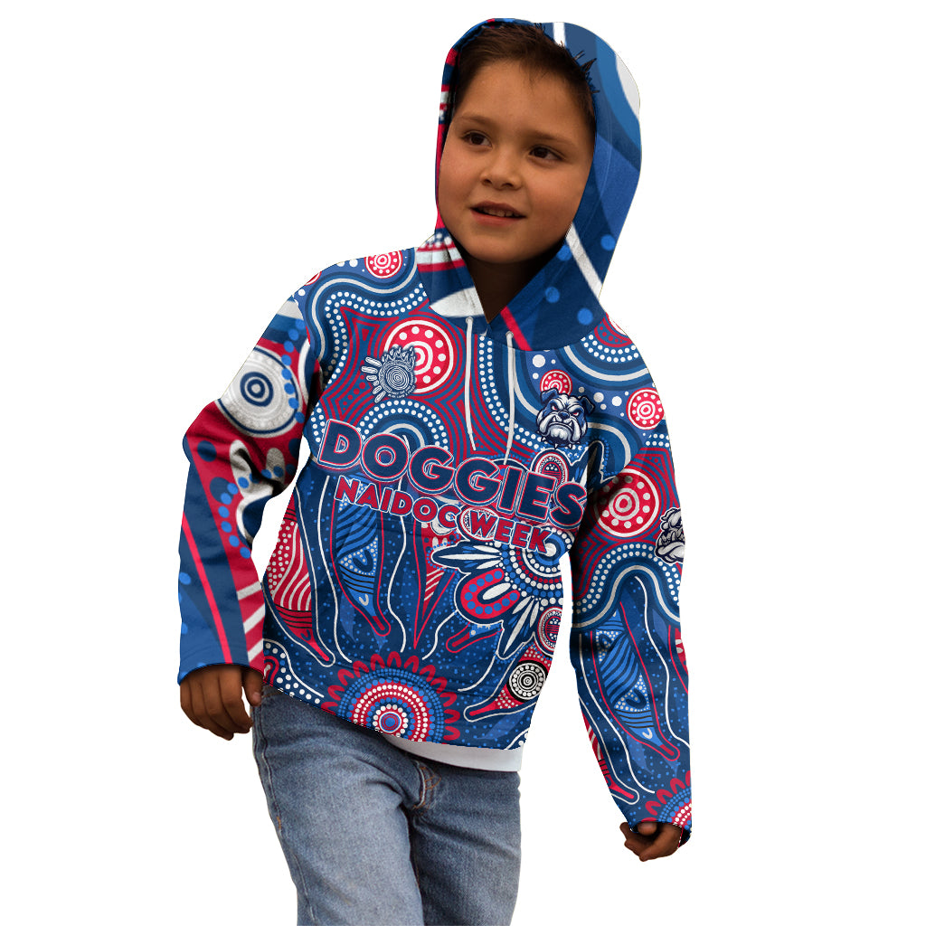 Personalised Bulldogs NAIDOC Week 2024 Kid Hoodie Aussie Aboriginal Art