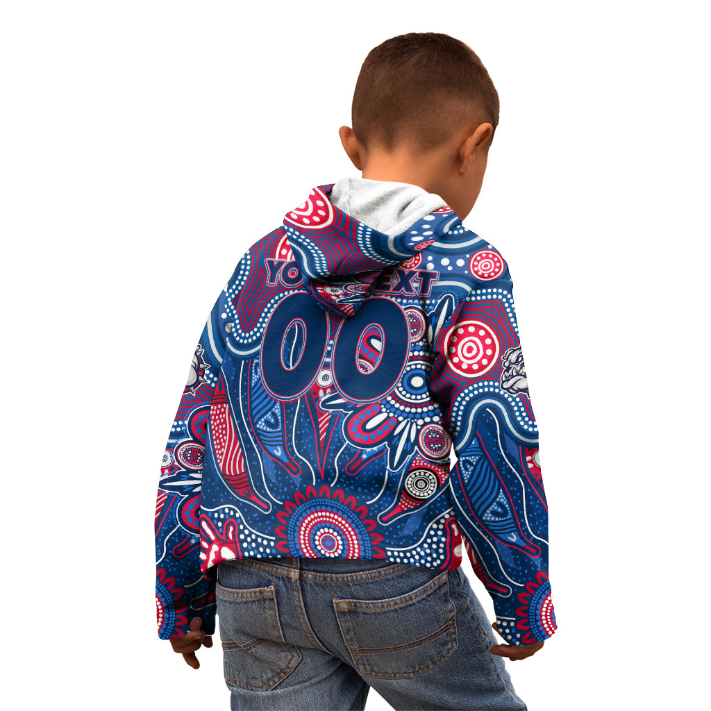 Personalised Bulldogs NAIDOC Week 2024 Kid Hoodie Aussie Aboriginal Art