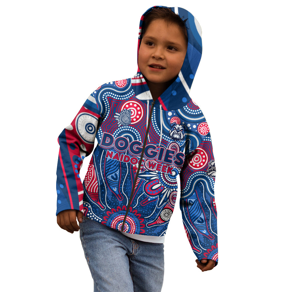 Personalised Bulldogs NAIDOC Week 2024 Kid Hoodie Aussie Aboriginal Art