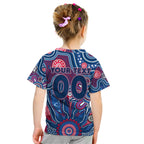 Personalised Bulldogs NAIDOC Week 2024 Kid T Shirt Aussie Aboriginal Art