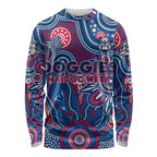 Personalised Bulldogs NAIDOC Week 2024 Long Sleeve Shirt Aussie Aboriginal Art
