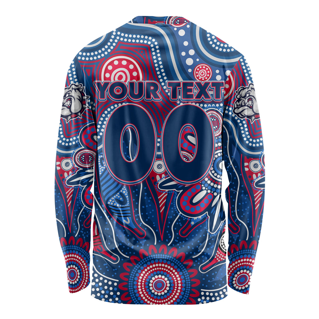 Personalised Bulldogs NAIDOC Week 2024 Long Sleeve Shirt Aussie Aboriginal Art