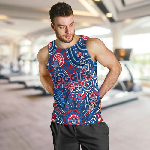 Personalised Bulldogs NAIDOC Week 2024 Men Tank Top Aussie Aboriginal Art