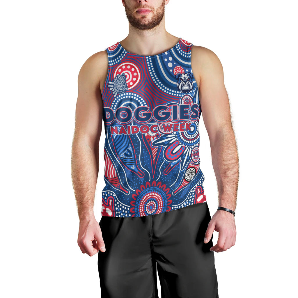 Personalised Bulldogs NAIDOC Week 2024 Men Tank Top Aussie Aboriginal Art