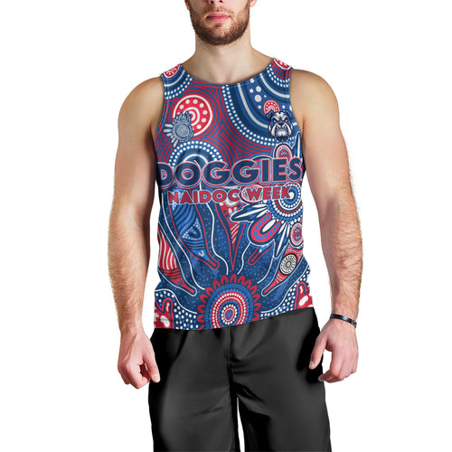 Personalised Bulldogs NAIDOC Week 2024 Men Tank Top Aussie Aboriginal Art