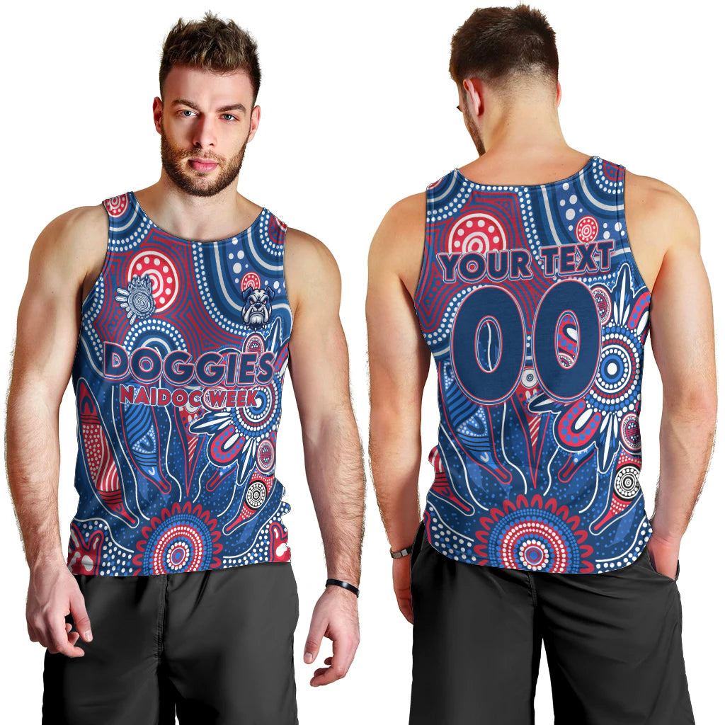 Personalised Bulldogs NAIDOC Week 2024 Men Tank Top Aussie Aboriginal Art
