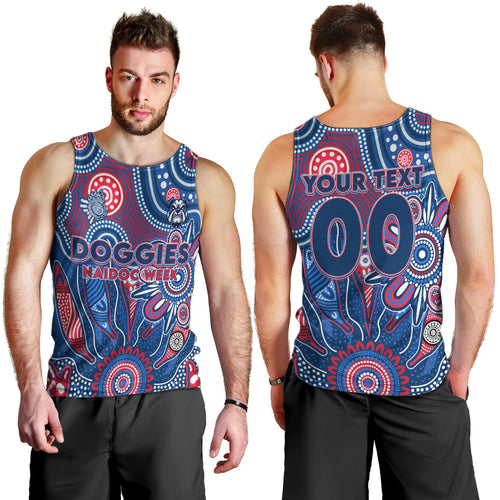 Personalised Bulldogs NAIDOC Week 2024 Men Tank Top Aussie Aboriginal Art