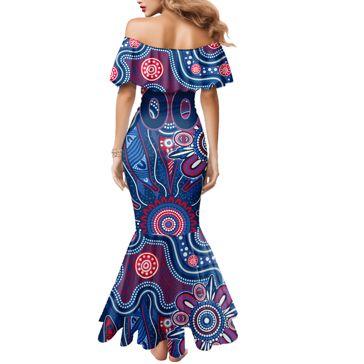 Personalised Bulldogs NAIDOC Week 2024 Mermaid Dress Aussie Aboriginal Art