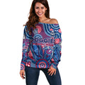 Personalised Bulldogs NAIDOC Week 2024 Off Shoulder Sweater Aussie Aboriginal Art