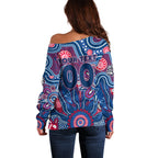 Personalised Bulldogs NAIDOC Week 2024 Off Shoulder Sweater Aussie Aboriginal Art