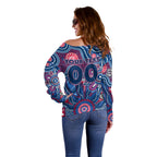 Personalised Bulldogs NAIDOC Week 2024 Off Shoulder Sweater Aussie Aboriginal Art