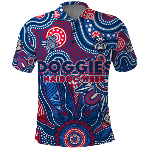 Personalised Bulldogs NAIDOC Week 2024 Polo Shirt Aussie Aboriginal Art