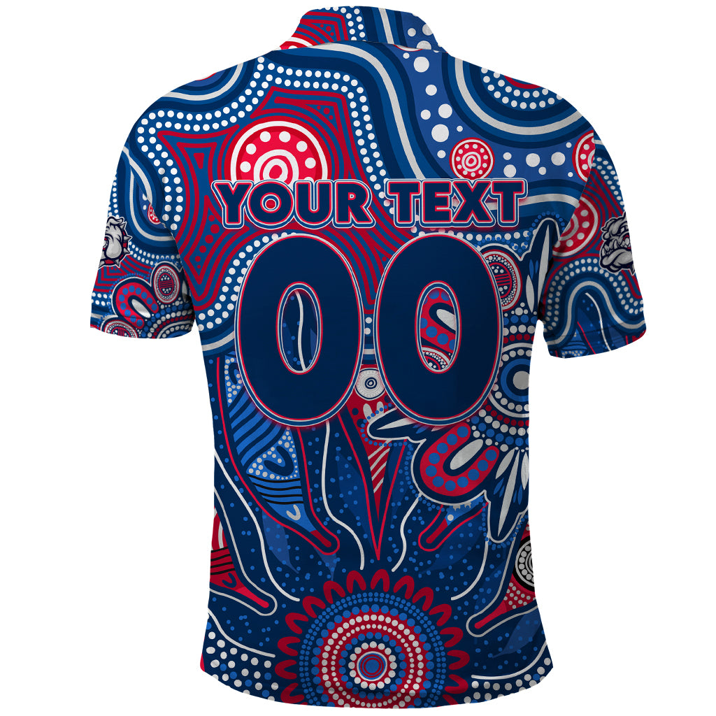 Personalised Bulldogs NAIDOC Week 2024 Polo Shirt Aussie Aboriginal Art