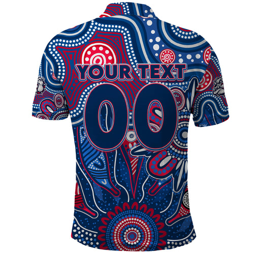 Personalised Bulldogs NAIDOC Week 2024 Polo Shirt Aussie Aboriginal Art