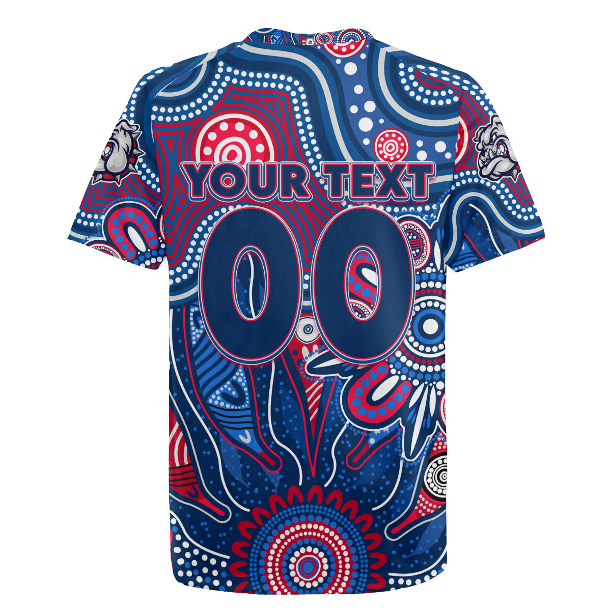 Personalised Bulldogs NAIDOC Week 2024 Rugby Jersey Aussie Aboriginal Art