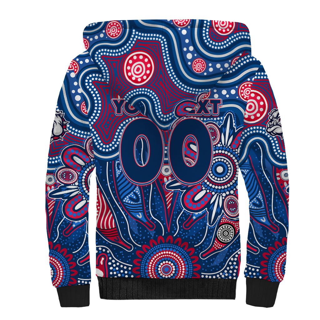 Personalised Bulldogs NAIDOC Week 2024 Sherpa Hoodie Aussie Aboriginal Art