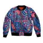 Personalised Bulldogs NAIDOC Week 2024 Sleeve Zip Bomber Jacket Aussie Aboriginal Art