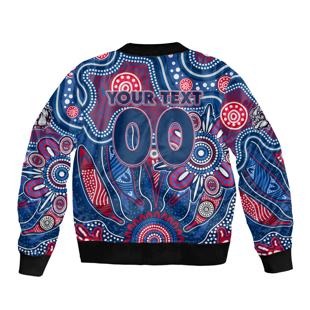 Personalised Bulldogs NAIDOC Week 2024 Sleeve Zip Bomber Jacket Aussie Aboriginal Art