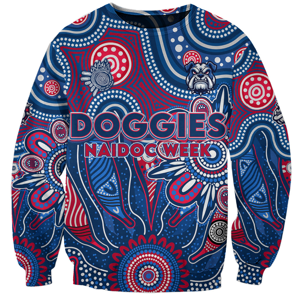 Personalised Bulldogs NAIDOC Week 2024 Sweatshirt Aussie Aboriginal Art