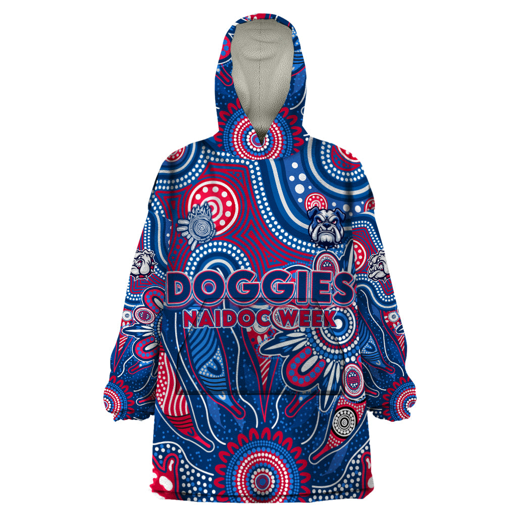 Personalised Bulldogs NAIDOC Week 2024 Wearable Blanket Hoodie Aussie Aboriginal Art