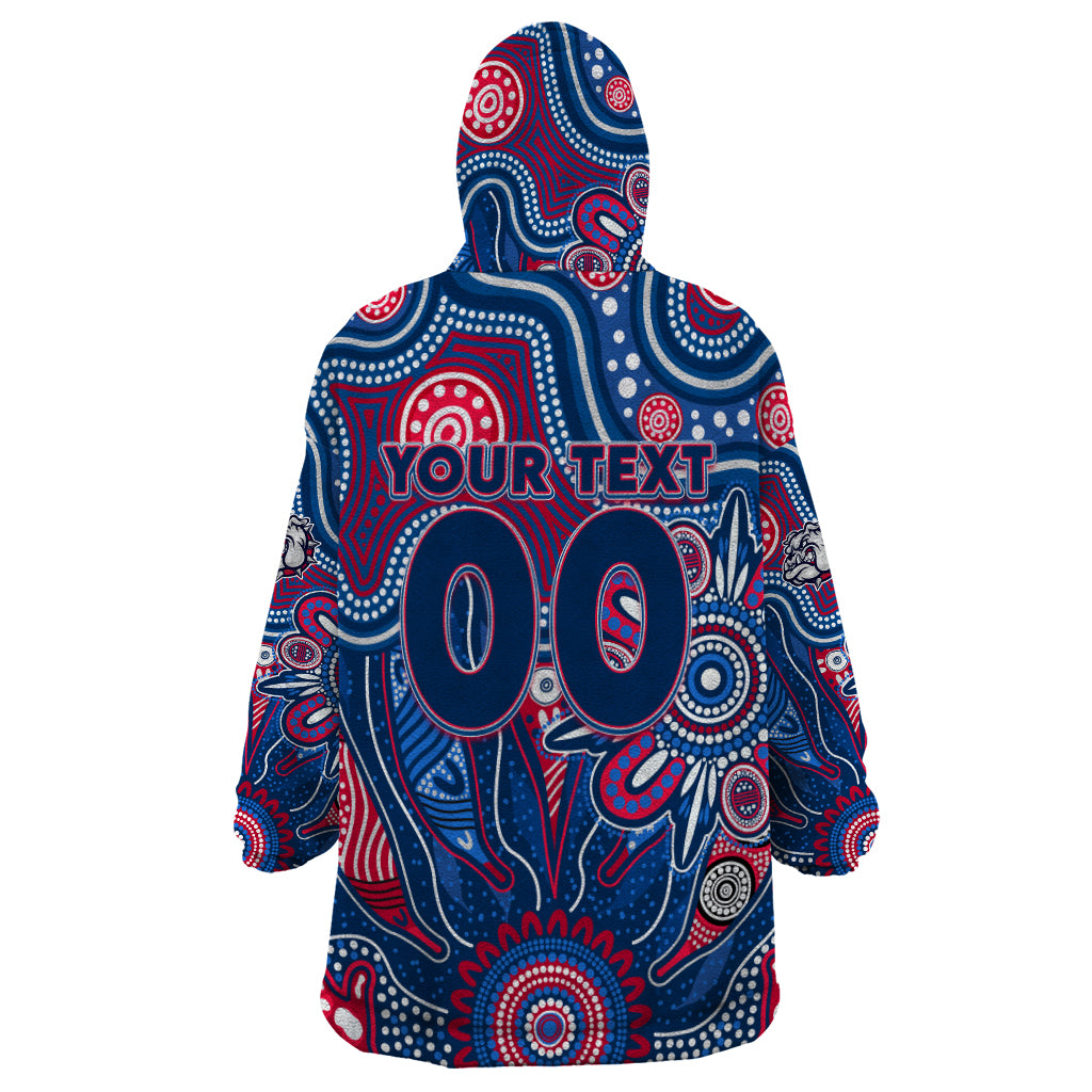 Personalised Bulldogs NAIDOC Week 2024 Wearable Blanket Hoodie Aussie Aboriginal Art