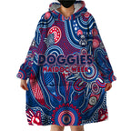Personalised Bulldogs NAIDOC Week 2024 Wearable Blanket Hoodie Aussie Aboriginal Art