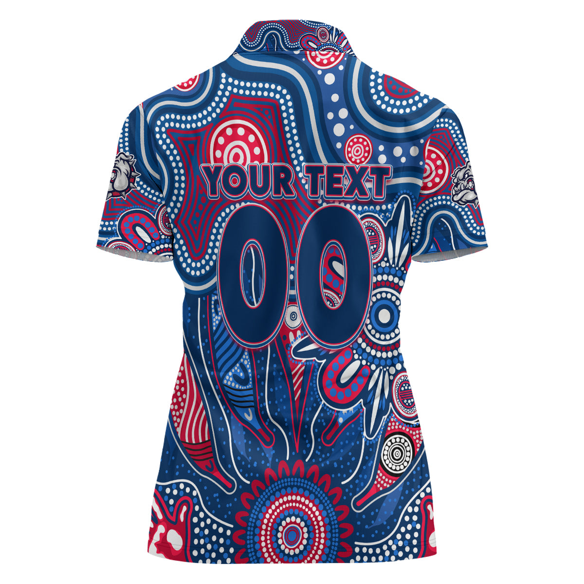 Personalised Bulldogs NAIDOC Week 2024 Women Polo Shirt Aussie Aboriginal Art