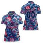 Personalised Bulldogs NAIDOC Week 2024 Women Polo Shirt Aussie Aboriginal Art