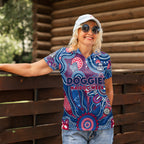 Personalised Bulldogs NAIDOC Week 2024 Women Polo Shirt Aussie Aboriginal Art