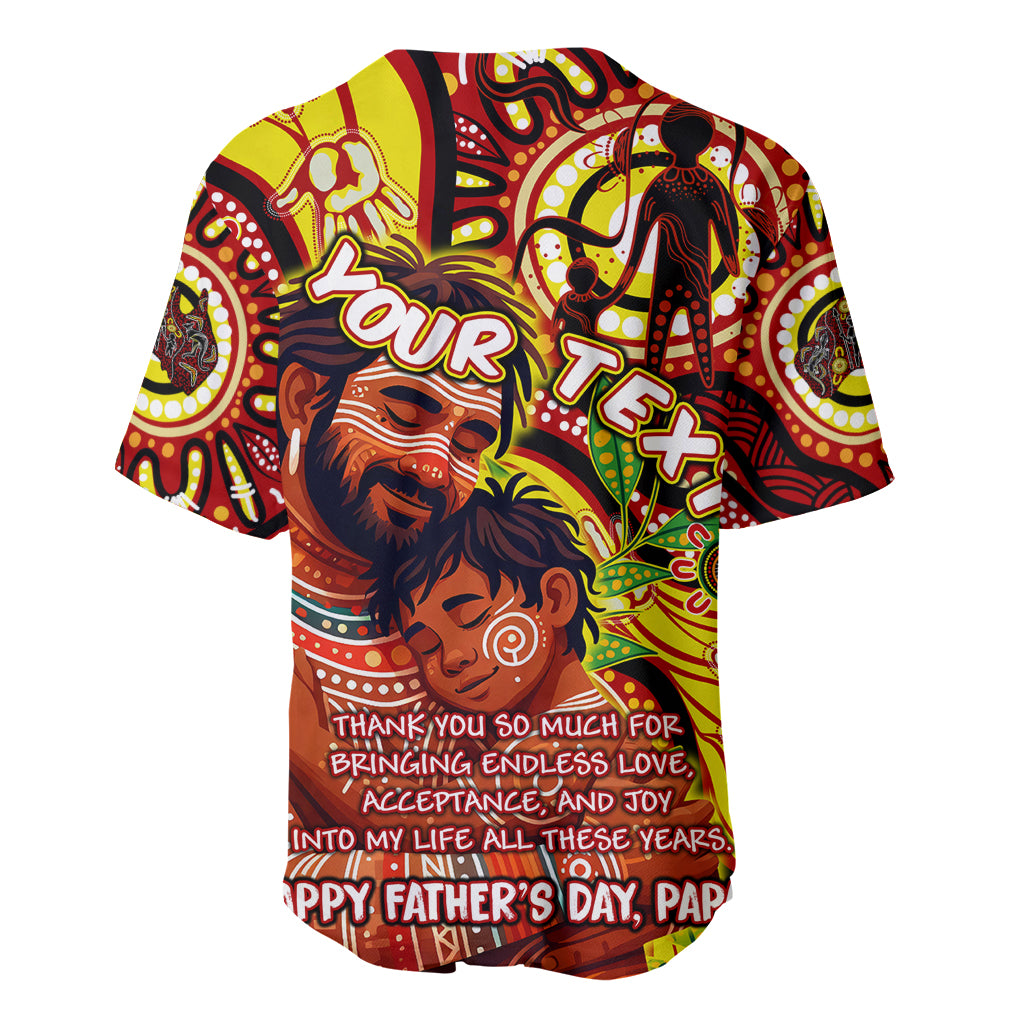 Custom Australia Father's Day Baseball Jersey Aboriginal Father and Son